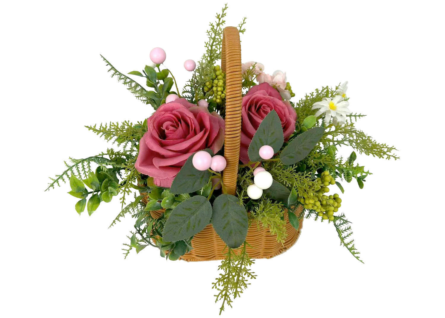 UMETNA ROŽA          28 cm     - roza/pink, Trendi, kovina/umetna masa (28cm)