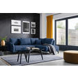 ECKSOFA in Webstoff Dunkelblau  - Schwarz/Dunkelblau, Design, Textil/Metall (250/191cm) - Carryhome