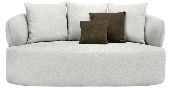 2-SITZER-SOFA in Bouclé Sandfarben  - Sandfarben/Schwarz, MODERN, Kunststoff/Textil (177/86/105cm) - Hom`in