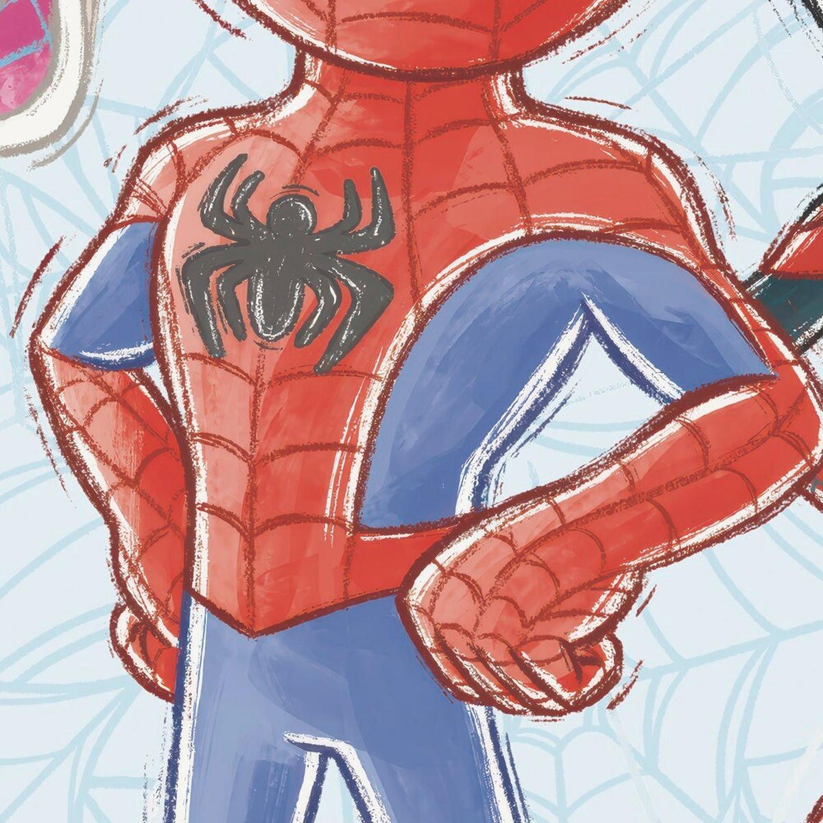 FOTOTAPETE SPIDEY AND HIS AMAZING FRIENDS  - Blau, Design, Textil (300/250cm) - Marvel