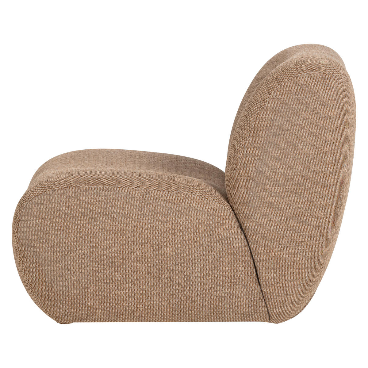 SESSEL in Chenille Hellbraun  - Hellbraun, MODERN, Kunststoff/Textil (76/74/92cm) - Livetastic