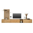 WOHNWAND  in Anthrazit, Eichefarben  403/160/50 cm  - Eichefarben/Anthrazit, Design, Glas/Holz (403/160/50cm) - Dieter Knoll