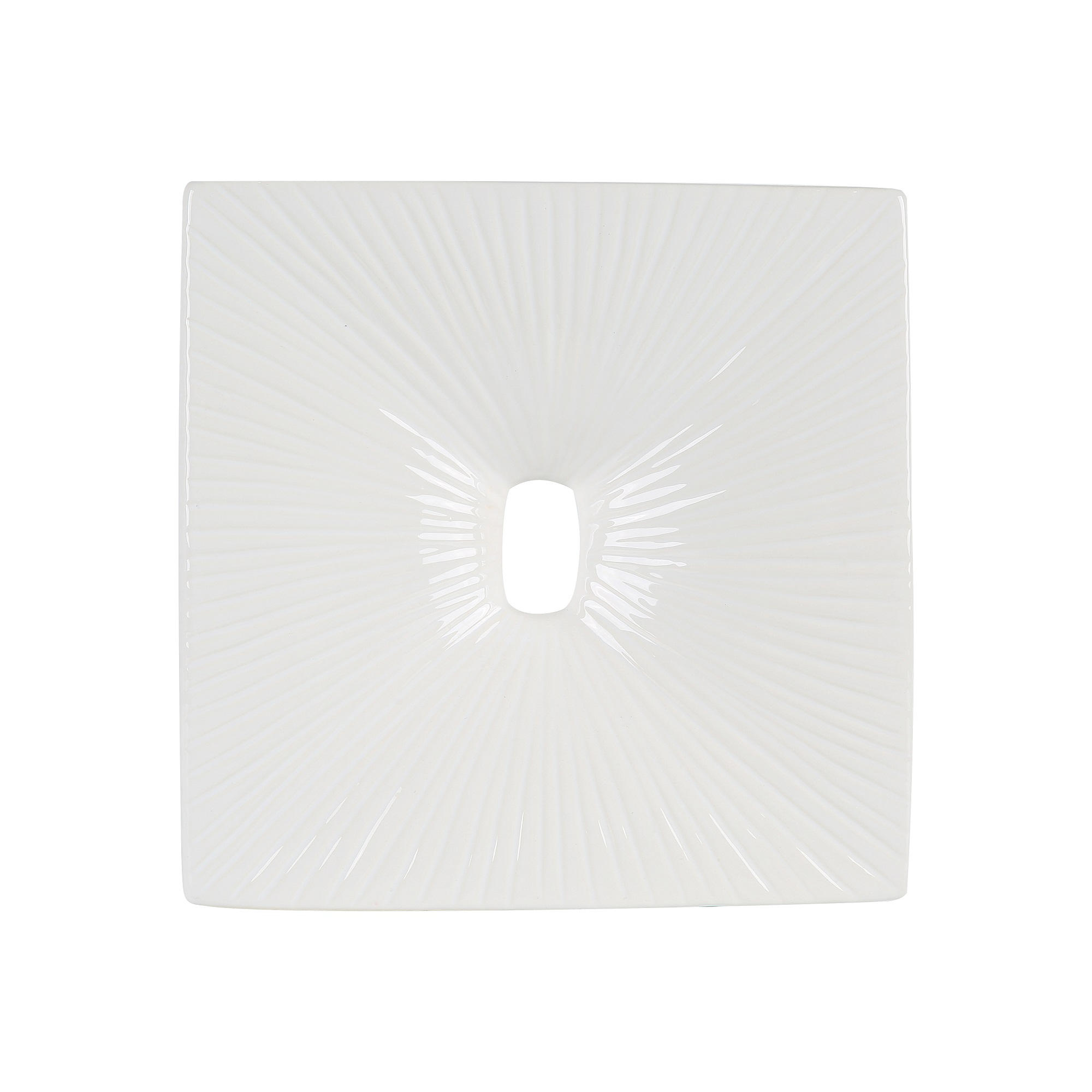 VASE 26 cm  - Weiß, Design, Keramik (25/24,5/8,5cm) - Ambia Home