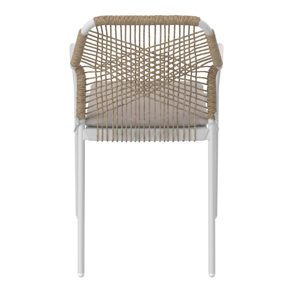 GARTENSTUHL Eisen Grau, Weiß  - Weiß/Grau, MODERN, Kunststoff/Textil (54.5/84/64cm) - Ambia Garden