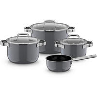 KOCHTOPFSET Fusiontec Mineral 4-teilig  - Grau, Basics, Metall (60/30/33cm) - WMF