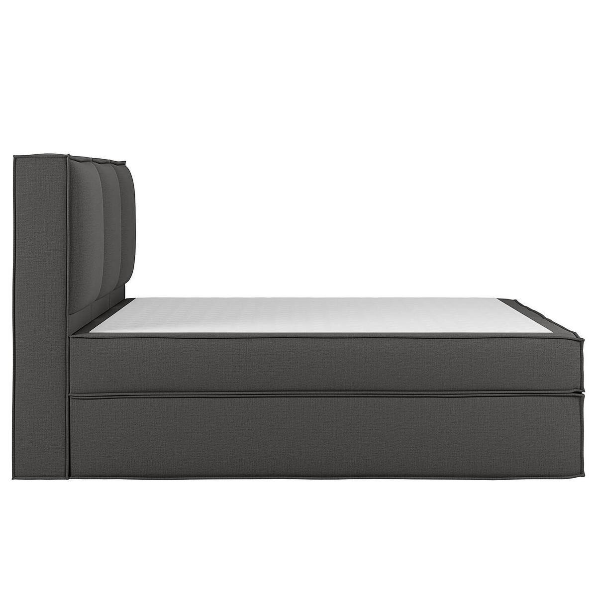 BOXSPRINGBETT 270/200 cm  in Anthrazit  - Anthrazit, Design, Textil (270/200cm) - home24