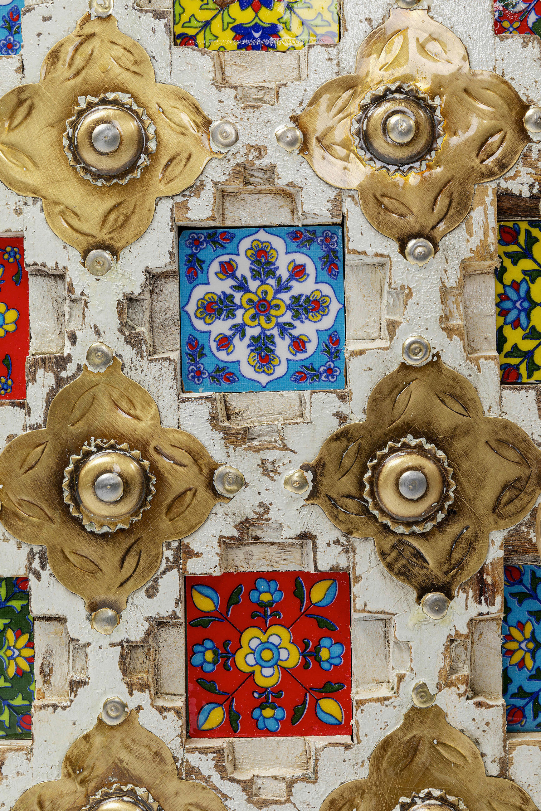 KOMMODE  in 90/90/40 cm  - Beige/Multicolor, Holz/Keramik (90/90/40cm) - Kare-Design