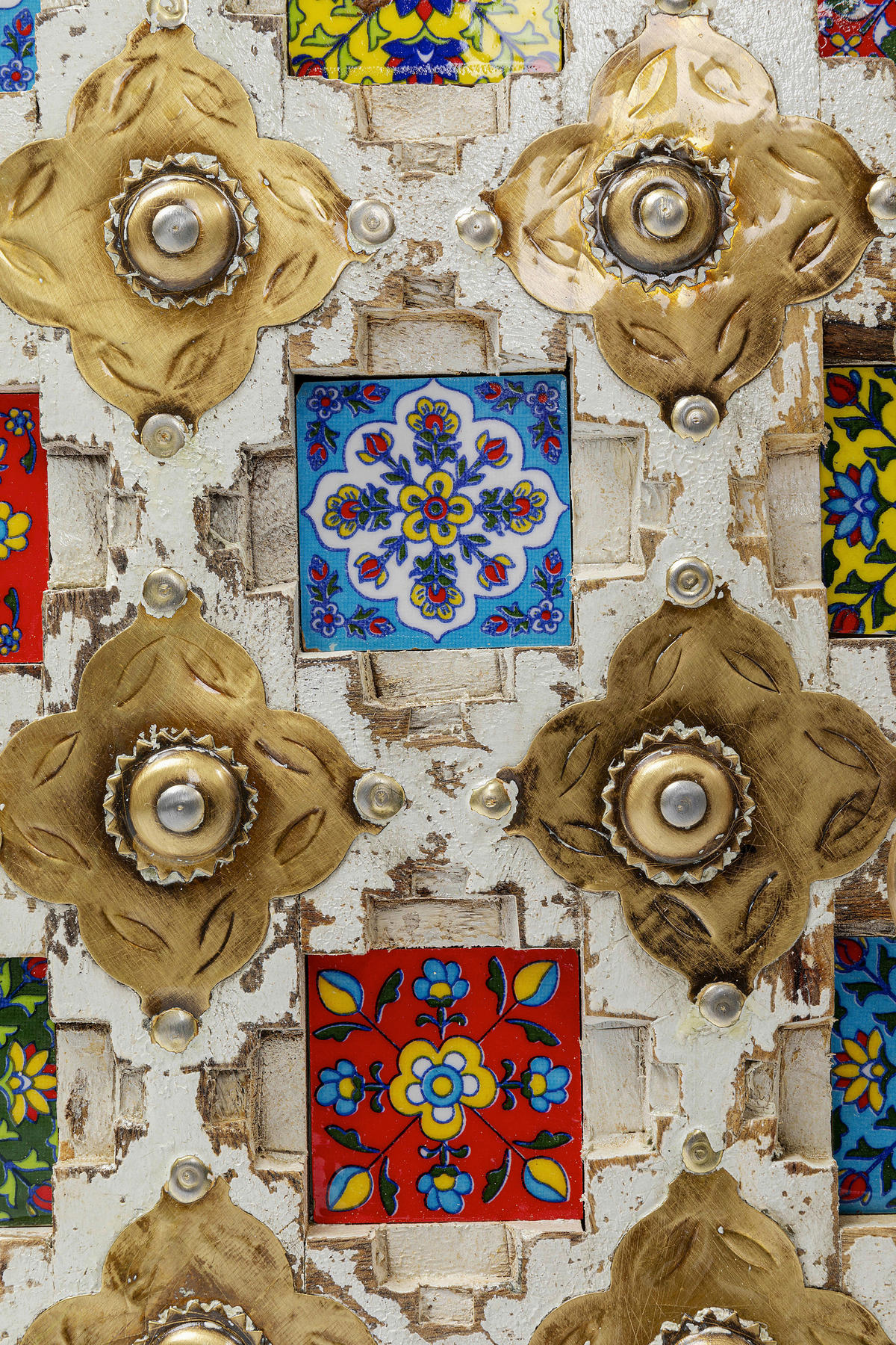 KOMMODE  in 90/90/40 cm  - Beige/Multicolor, Holz/Keramik (90/90/40cm) - Kare-Design