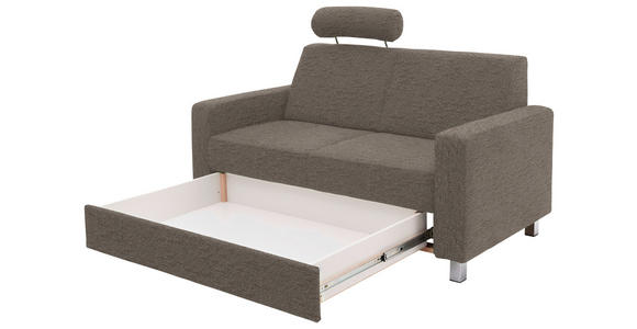 2-SITZER-SOFA - Chromfarben/Hellbraun, Design, Textil/Metall (158/83/85cm) - Xora
