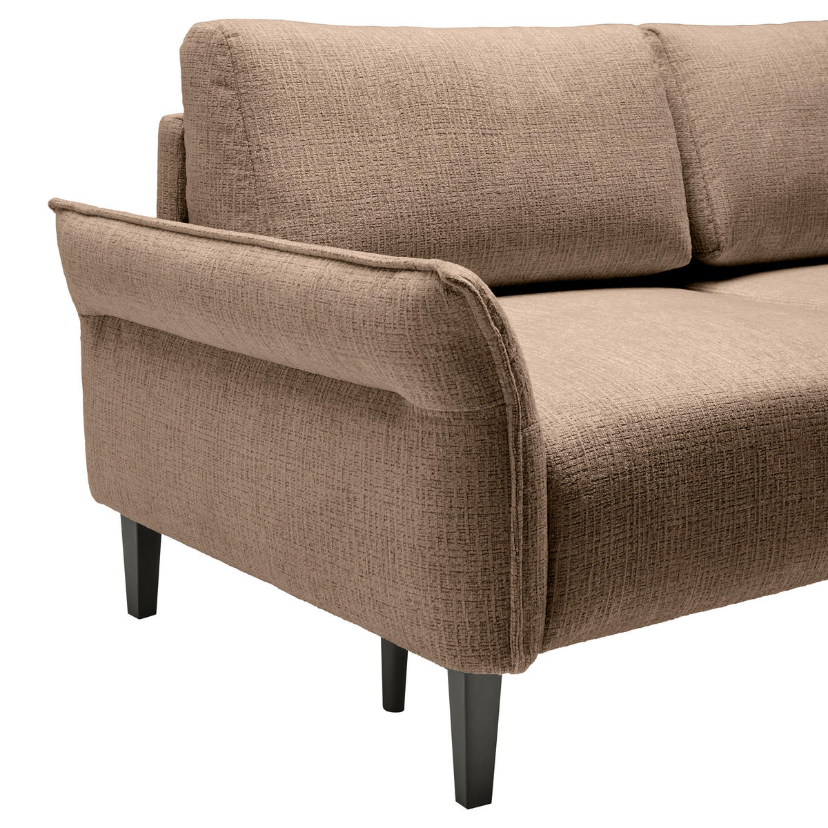 3-SITS SOFFA i vävt tyg brun  - brun/svart, Modern, trä/textil (183/85/92cm) - MID.YOU