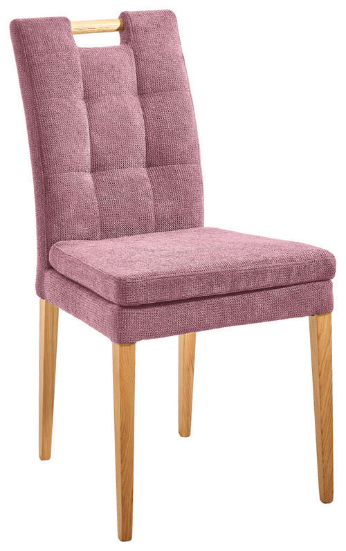 SZÉK fa, textil tölgyfa, fáradtrózsaszín  - tölgyfa/fáradtrózsaszín, Konventionell, textil/fa (47/91,5/59cm) - Cantus