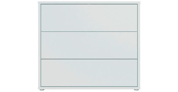 KOMMODE , 95/83/42 cm, 3 Schublade(n)  - Silberfarben/Hellgrau, Trend, Holzwerkstoff/Kunststoff (95/83/42cm) - Carryhome