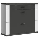 KOMMODE  in 129/107/42 cm  - Chromfarben/Graphitfarben, Design, Holzwerkstoff/Metall (129/107/42cm) - Xora