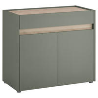 SCHUHSCHRANK Eichefarben, Salbeigrün  - Eichefarben/Salbeigrün, Design, Holzwerkstoff/Kunststoff (80/70/40cm) - Modante
