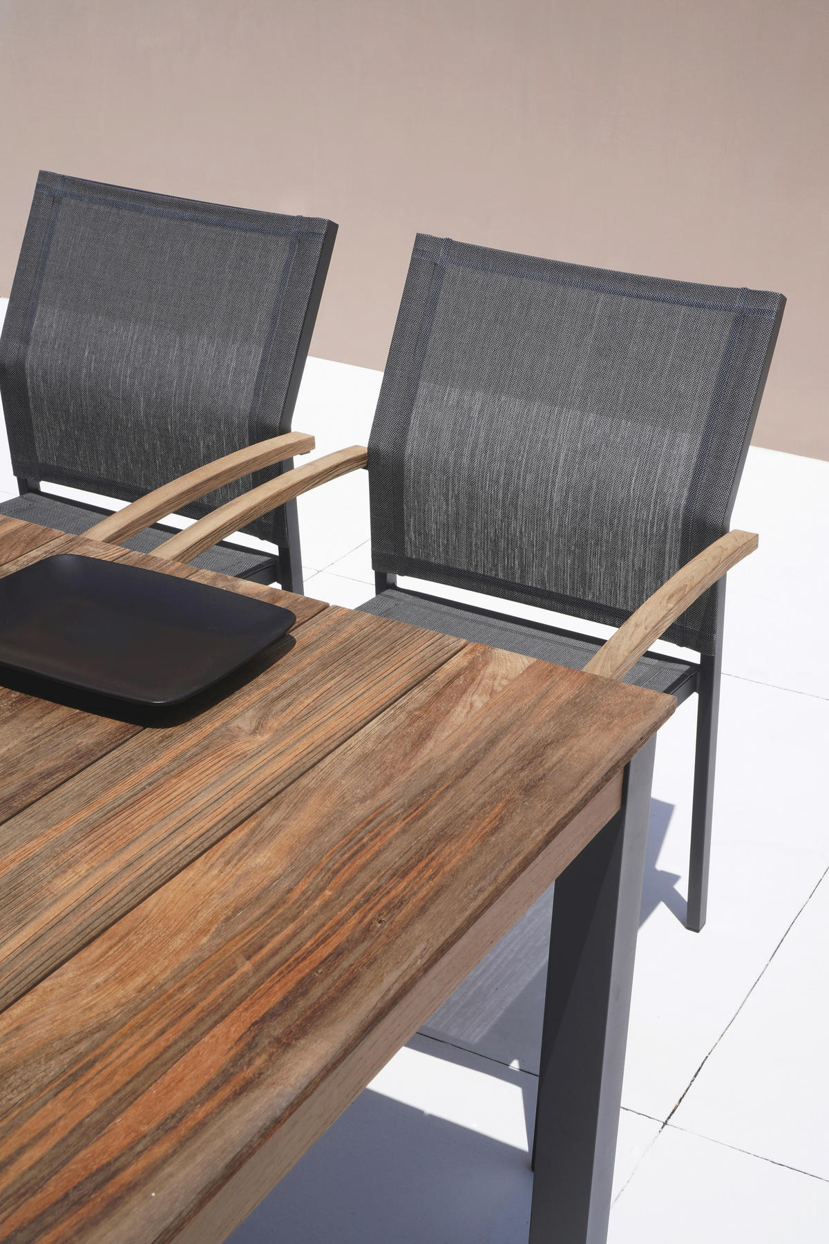 GARTENTISCHPLATTE 220/100/8,2 cm  - Teakfarben, Design, Holz (220/100/8,2cm) - Zebra 