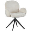 ARMLEHNSTUHL  in Eisen Webstoff  - Beige/Schwarz, Design, Textil/Metall (63/87/65cm) - Novel