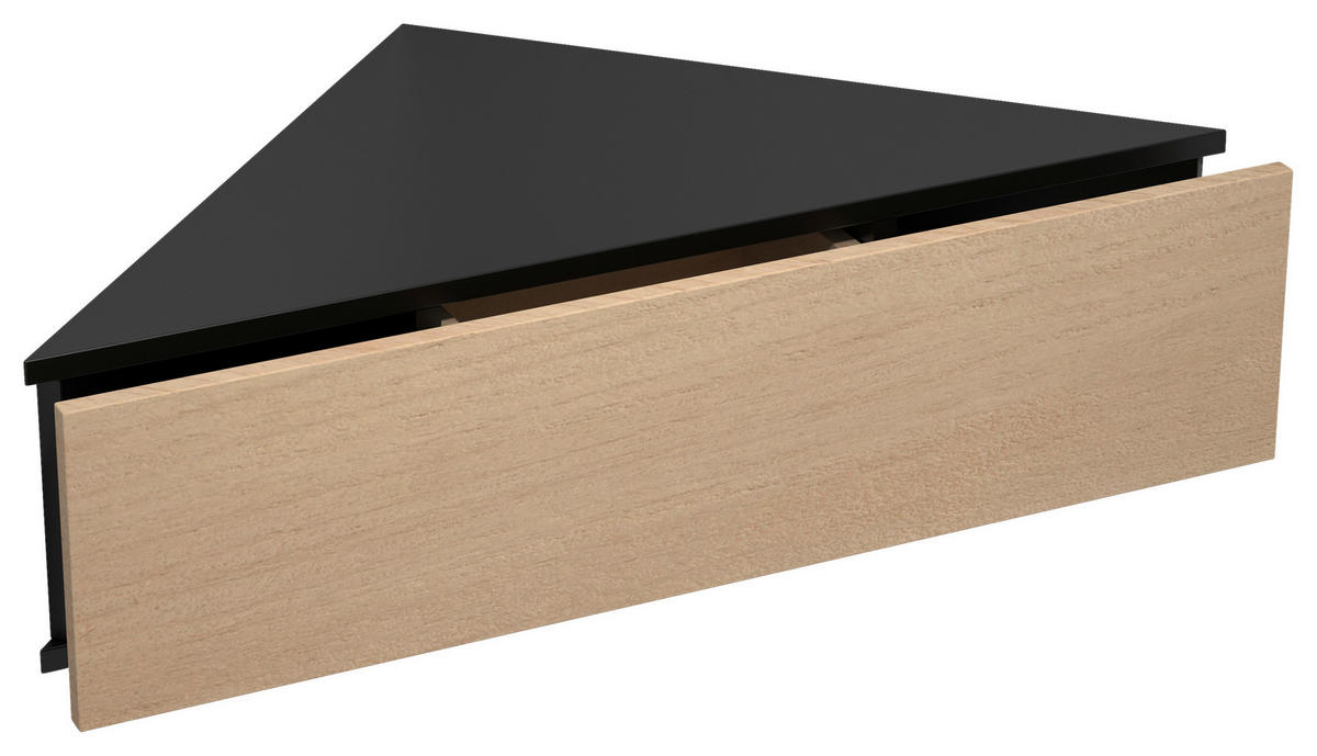 NACHTKÄSTCHEN 60/15/42,4 cm  in Schwarz, Honigeiche  - Honigeiche/Schwarz, Modern, Holzwerkstoff (60/15/42,4cm) - MID.YOU