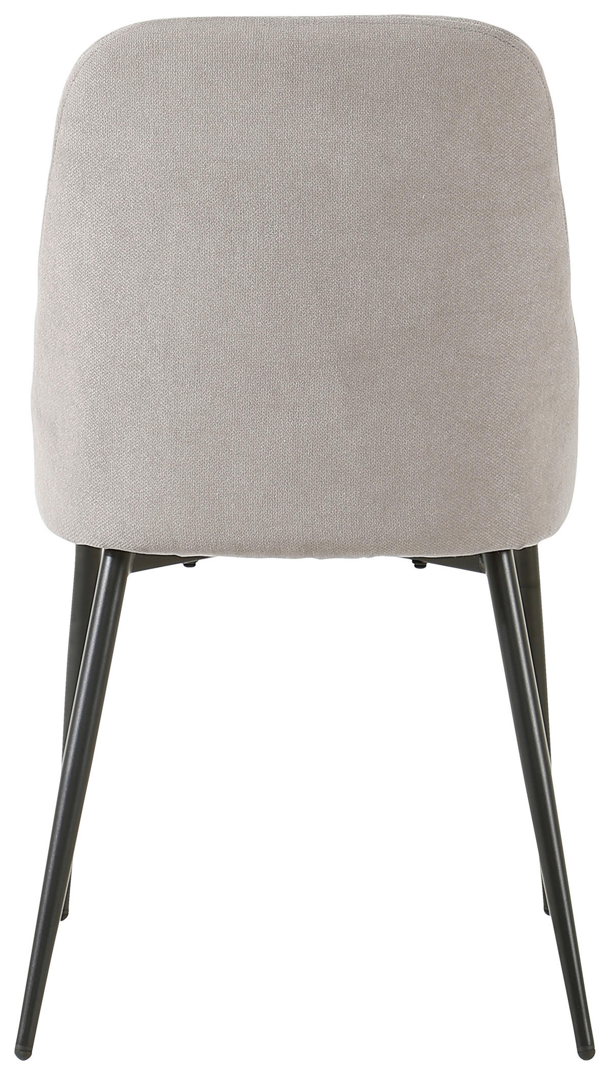 STUHL Leinenoptik Braun, Schwarz  - Schwarz/Braun, Design, Textil/Metall (46,5/86,5/58cm) - Ti'me