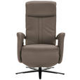 RELAXSESSEL in Leder Braun  - Schwarz/Braun, Design, Leder/Metall (71/112/83cm) - Dieter Knoll