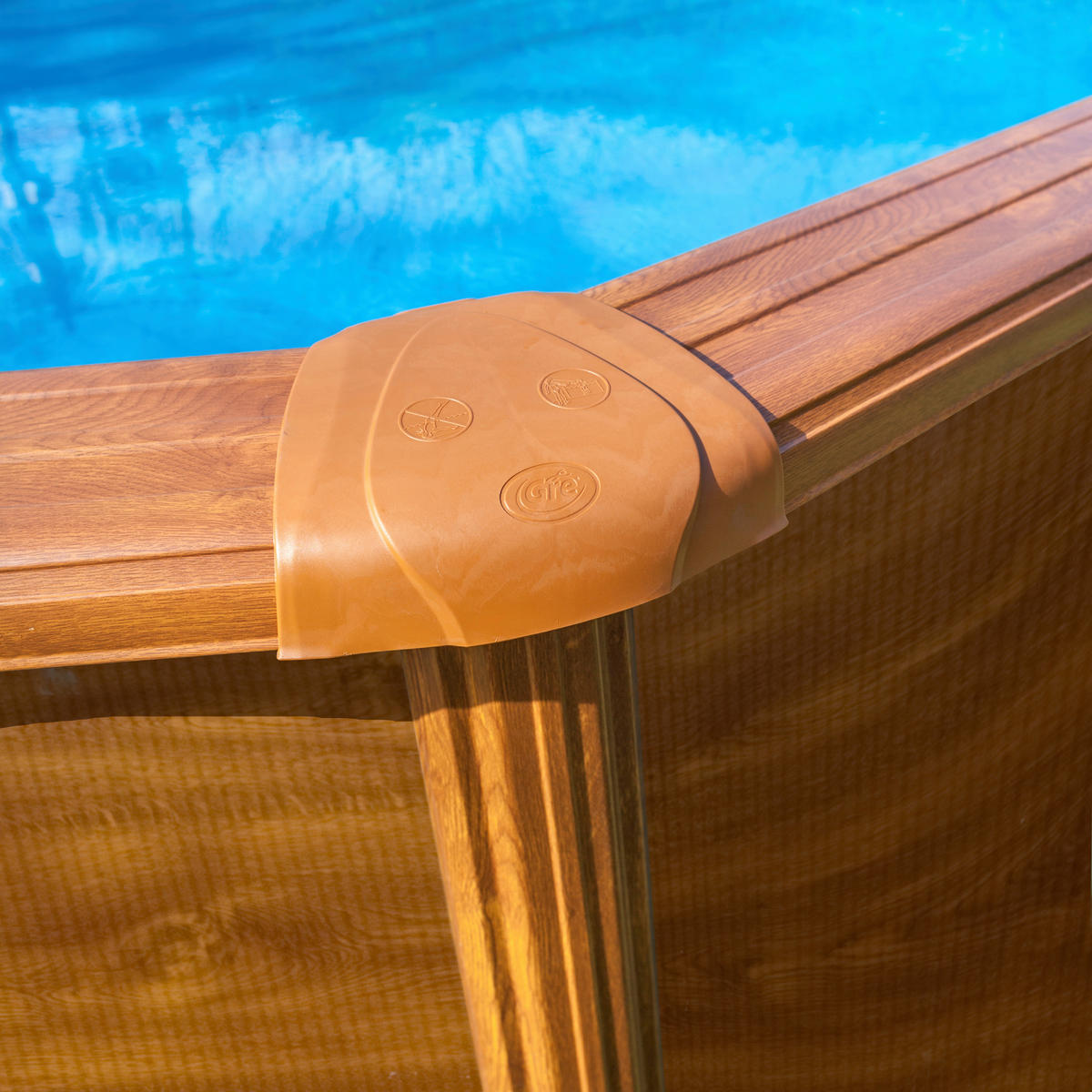 POOL-SET KIT350WQGRE 350/120 cm  - Kieferfarben, KONVENTIONELL, Metall (350/120cm) - Gre