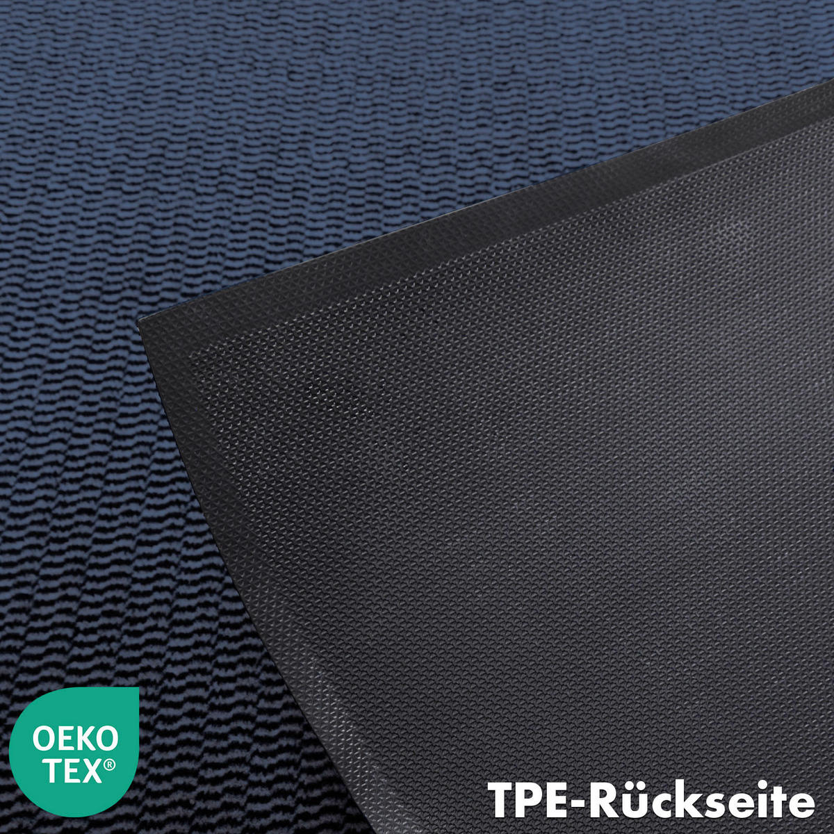 SCHMUTZFANGMATTE 80/120 cm  - Blau, Basics, Kunststoff/Textil (80/120cm) - Floordirekt