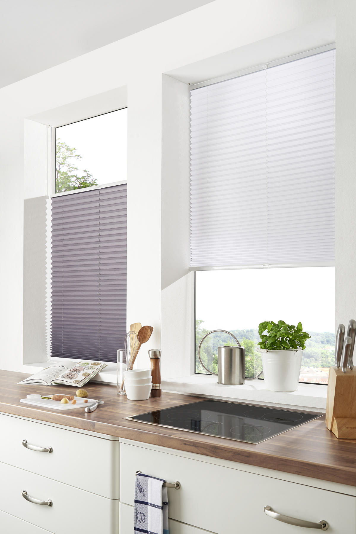 PLISSEE 80/130 cm   - Weiss, Konventionell, Textil (80/130cm) - Homeware