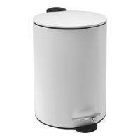 COș DE GUNOI CU PEDALĂ metal  - alb/negru, Basics, plastic/metal (25/38,5cm) - Homeware