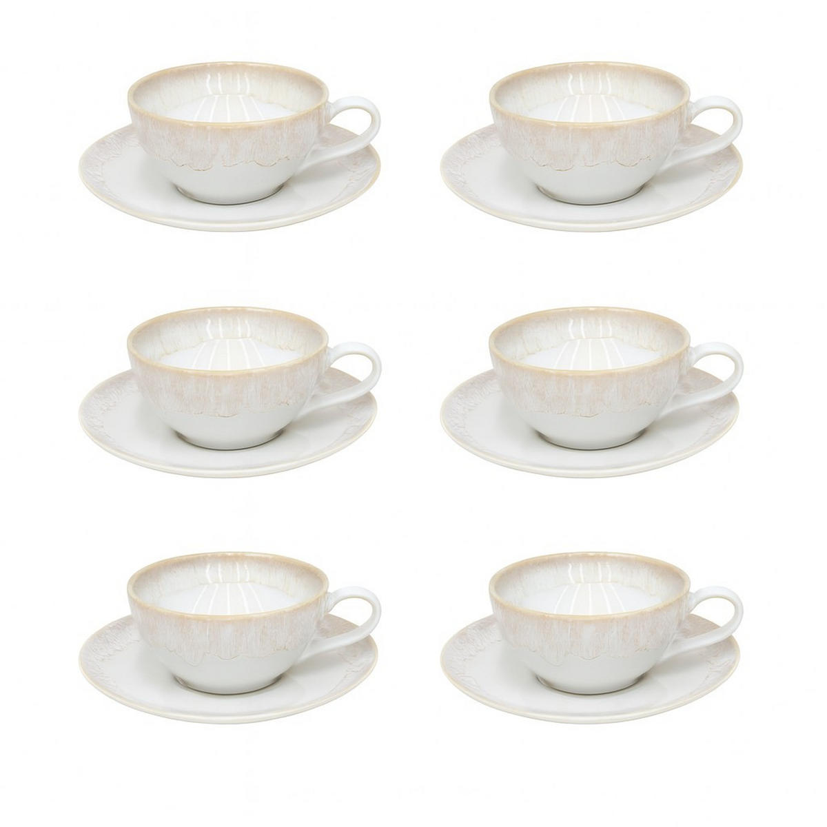 TEETASSENSET 6 STÜCK TAORMINA   - Weiß Hochglanz, Basics, Keramik - Costa Nova