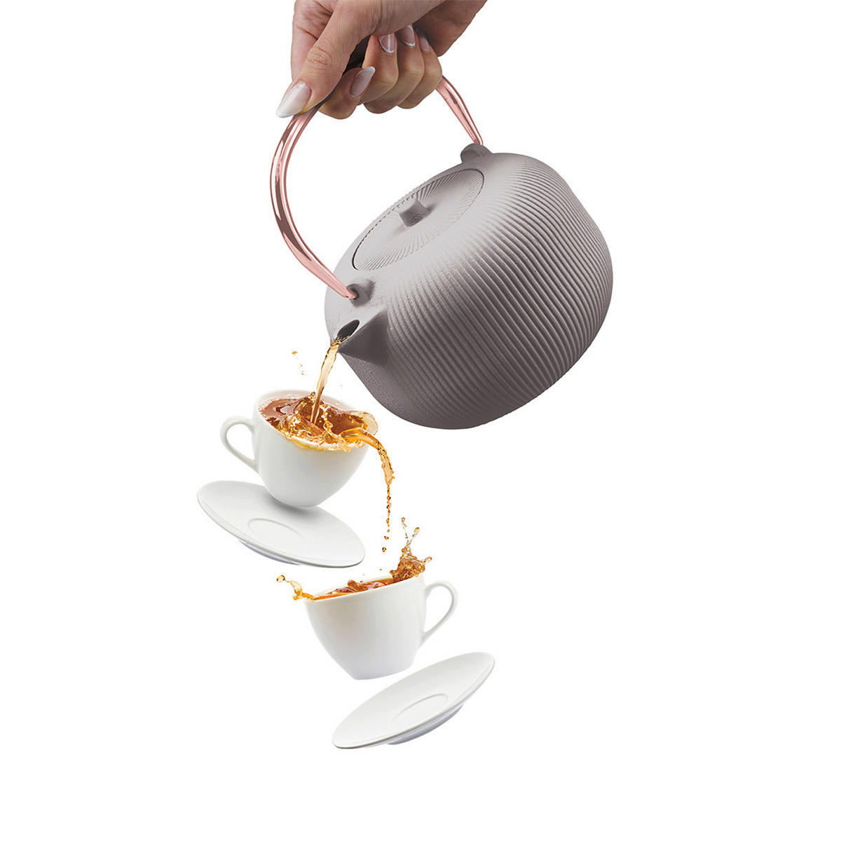 TEÁSKANNA 1 l  - taupe, Basics, fém (1l) - Berlinger Haus