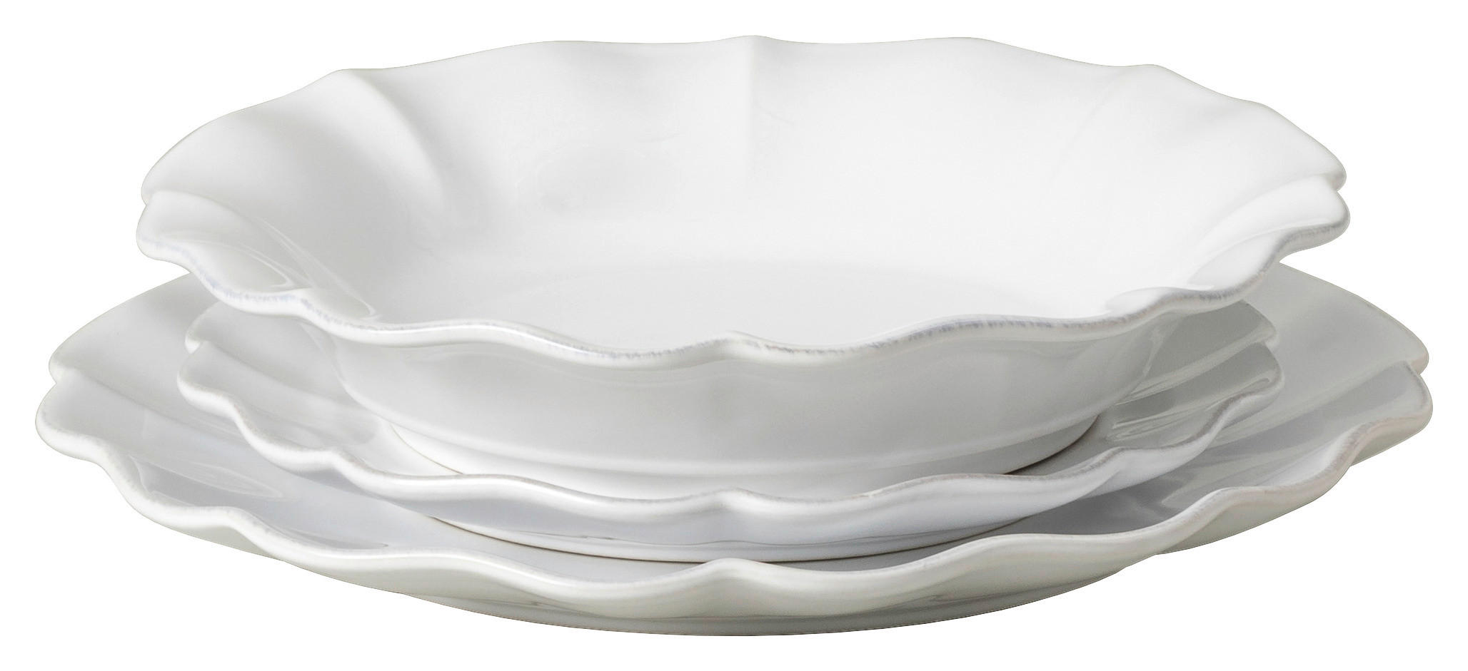 KOMBISERVICE Weiß ROSA 3-teilig 1 Personen  - Weiß, Basics, Keramik - Costa Nova