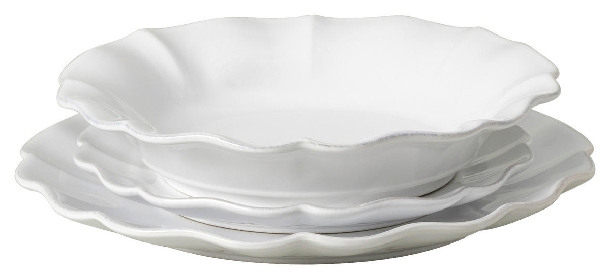 KOMBISERVICE Weiß ROSA 3-teilig 1 Personen  - Weiß, Basics, Keramik - Costa Nova