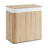 KÔŠ NA BIELIZEŇ, prírodná farba - prírodná farba, Basics, kov/textil (60/61,5/40cm)