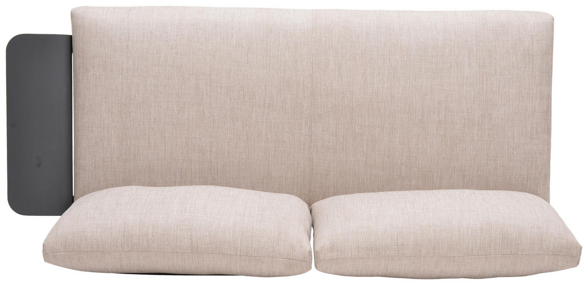 LOUNGEGARNITUR 150/280 cm Aluminium, Stahl  - Greige/Dunkelgrau, Design, Textil/Metall (150/280cm) - Amatio