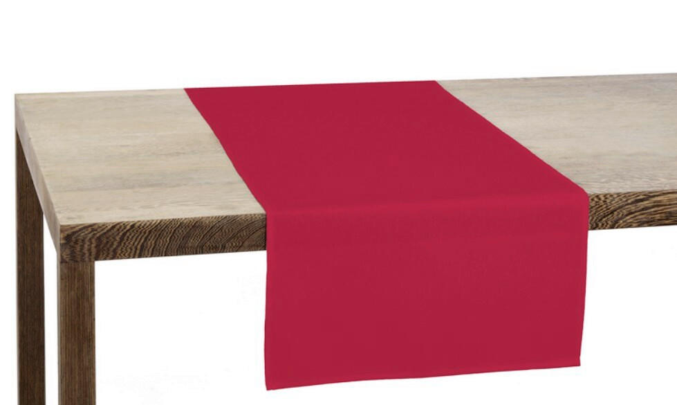 TISCHLÄUFER Textil Hellrot 45/140 cm  - Hellrot, Basics, Textil (45/140cm)