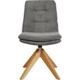 STUHL - Eichefarben/Grau, Design, Holz/Textil (50/90/69cm) - Johann Jakob