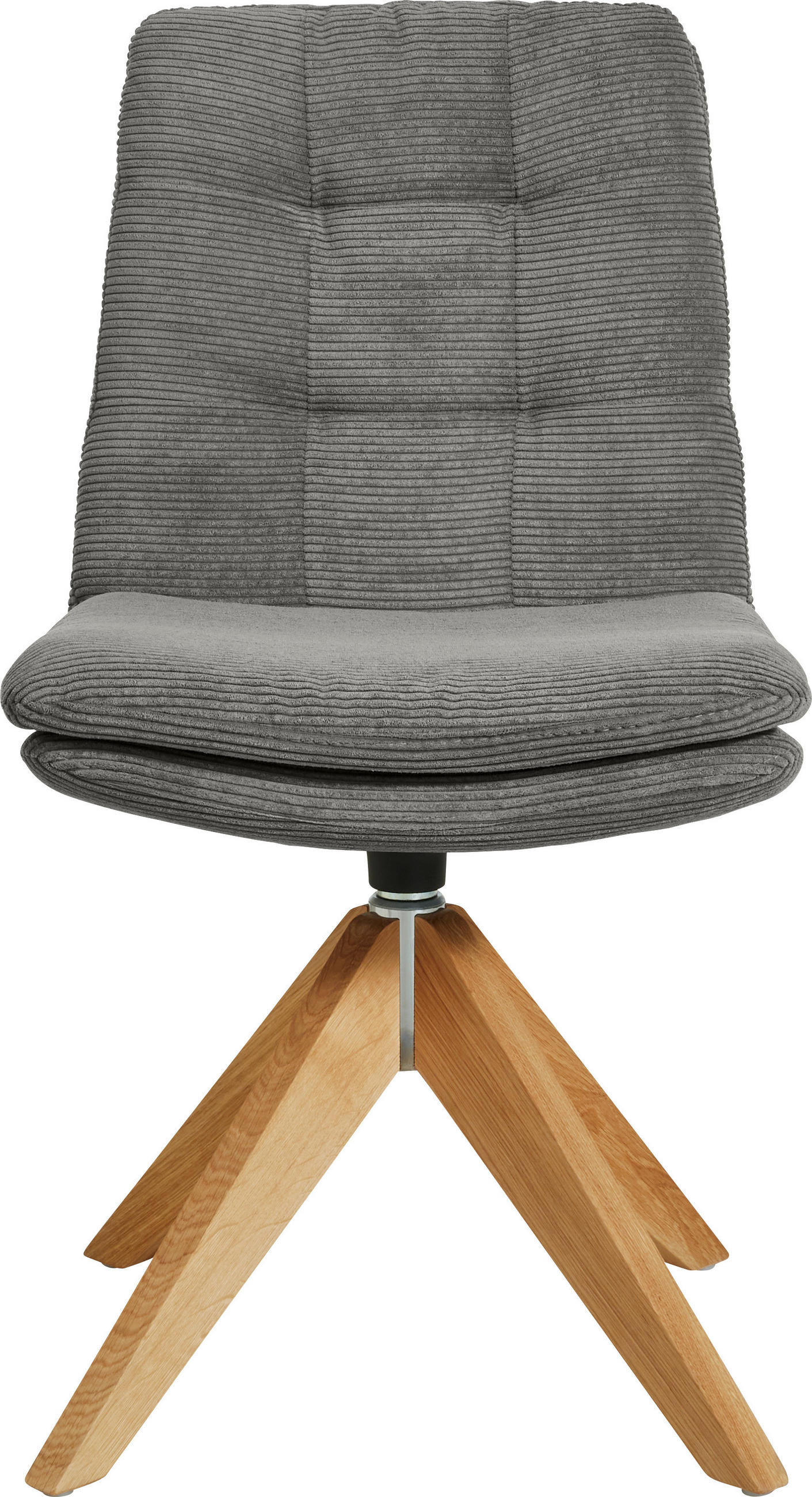 STUHL  in Cord  - Eichefarben/Grau, Design, Holz/Textil (50/90/69cm) - Johann Jakob