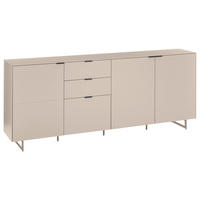 SIDEBOARD  220/89/38 cm 2 Schublade(n)  - Kaschmir/Schwarz, MODERN, Holzwerkstoff/Metall (220/89/38cm) - Carryhome