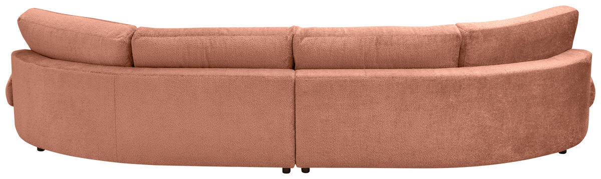 BIGSOFA Chenille Altrosa  - Schwarz/Altrosa, Design, Kunststoff/Textil (410/86/166cm) - Pure Home Lifestyle