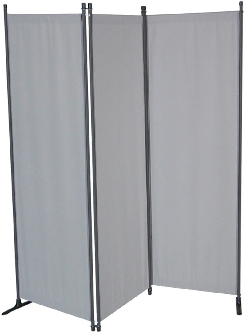 SICHTSCHUTZ - Hellgrau/Grau, Basics, Textil/Metall (165/165/25,2cm) - Boxxx