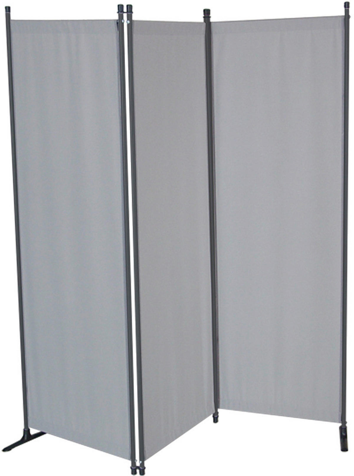 SICHTSCHUTZ - Hellgrau/Grau, Basics, Textil/Metall (165/165/25,2cm) - Boxxx