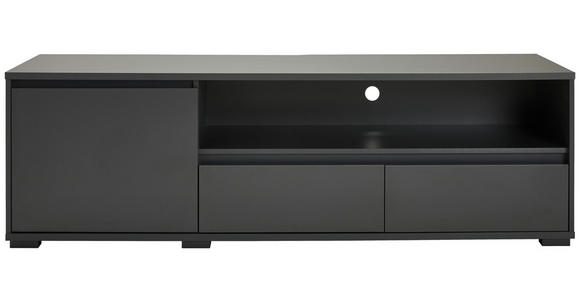 LOWBOARD in 180/55/48 cm - Anthrazit/Schwarz, Design, Holzwerkstoff/Kunststoff (180/55/48cm) - Carryhome