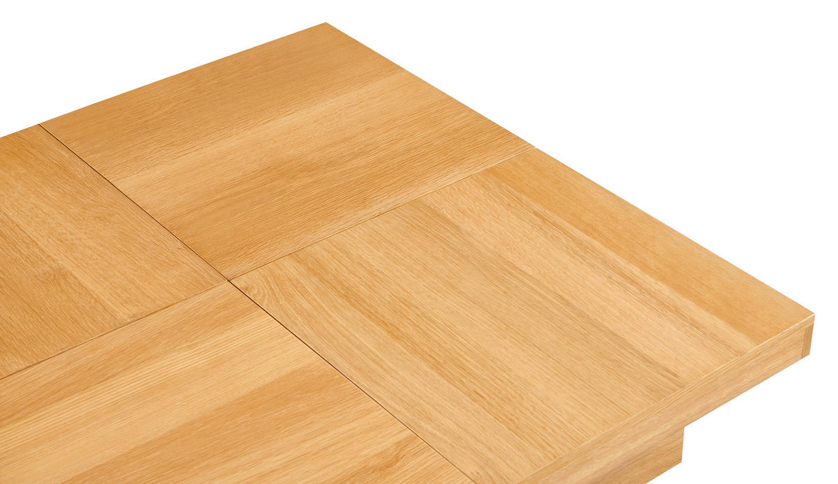COUCHTISCH Eiche furniert 100/25/100 cm quadratisch Eichefarben  - Eichefarben, Design, Holz/Holzwerkstoff (100/25/100cm) - Livetastic