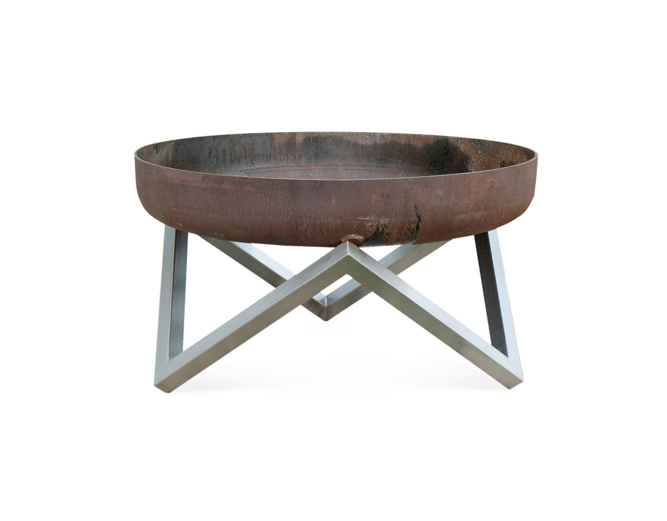 MÍSA NA OHEŇ - rezavá/barvy nerez oceli, Basics, kov (63/63/36cm)