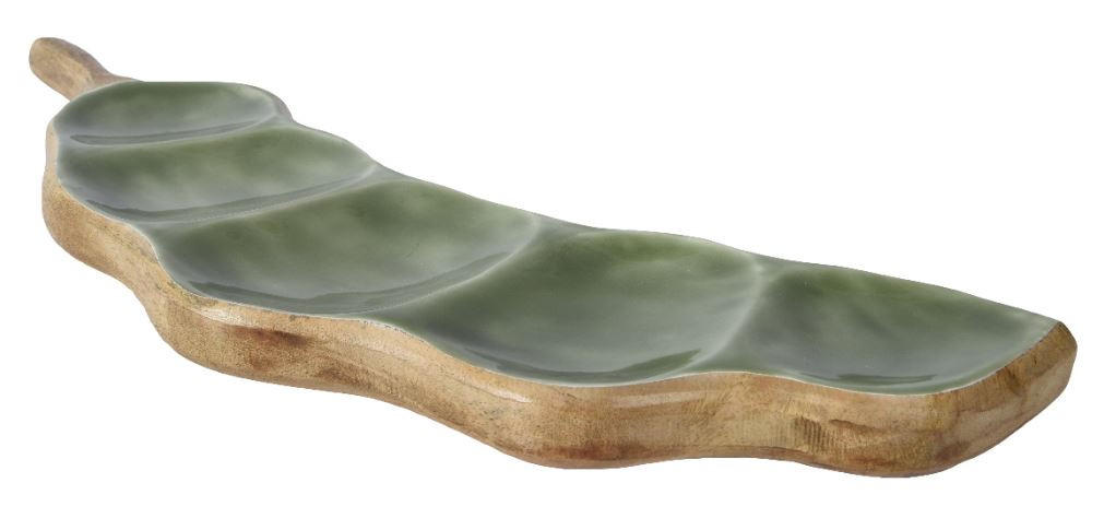 DEKOTELLER - Grün, Basics, Holz (54,00/28,00/14,00cm)