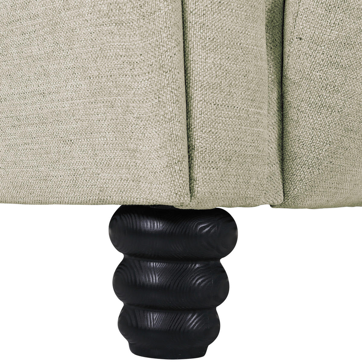 BIGSOFA in Flachgewebe Beige  - Beige/Schwarz, Konventionell, Holz/Textil (290/78/115cm) - Carryhome