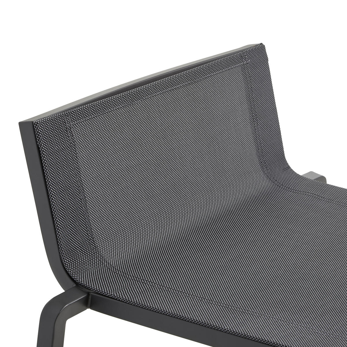GARTEN-BARHOCKER Edelstahl Anthrazit, Grau  - Anthrazit/Grau, Design, Textil/Metall (46/84/46cm) - Amatio