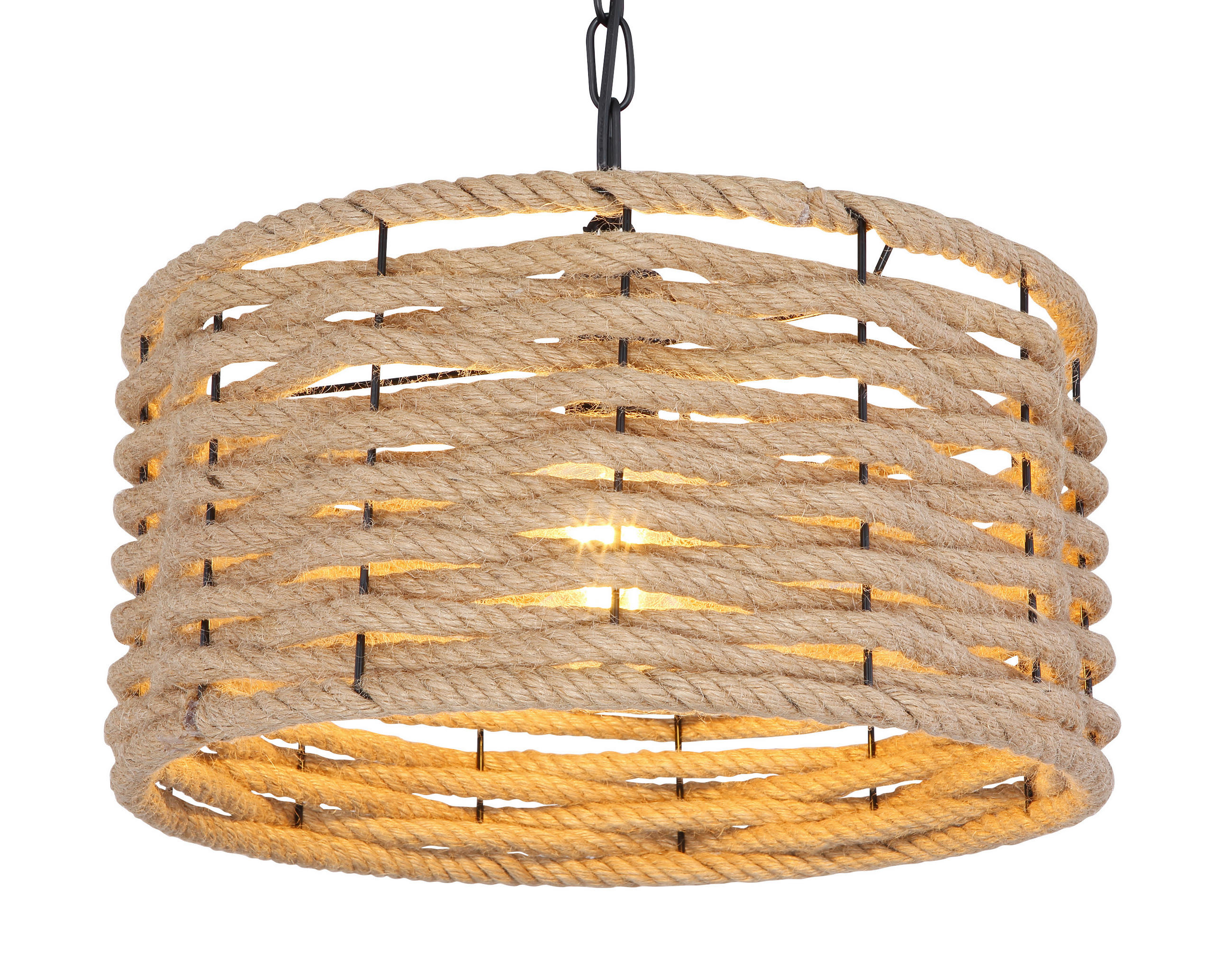 LAMPĂ SUSPENDATĂ 40/156 cm  - maro/negru, Lifestyle, materiale naturale/metal (40/156cm) - Globo