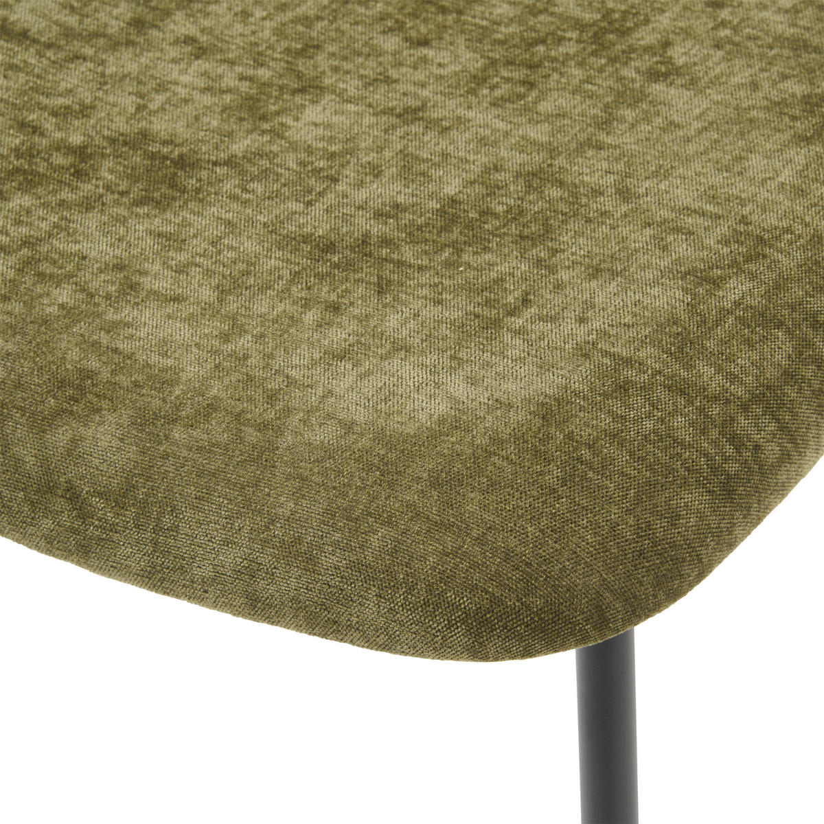 STUHL  in Eisen Mikrofaser  - Schwarz/Grün, Konventionell, Textil/Metall (52/83/61cm) - MID.YOU