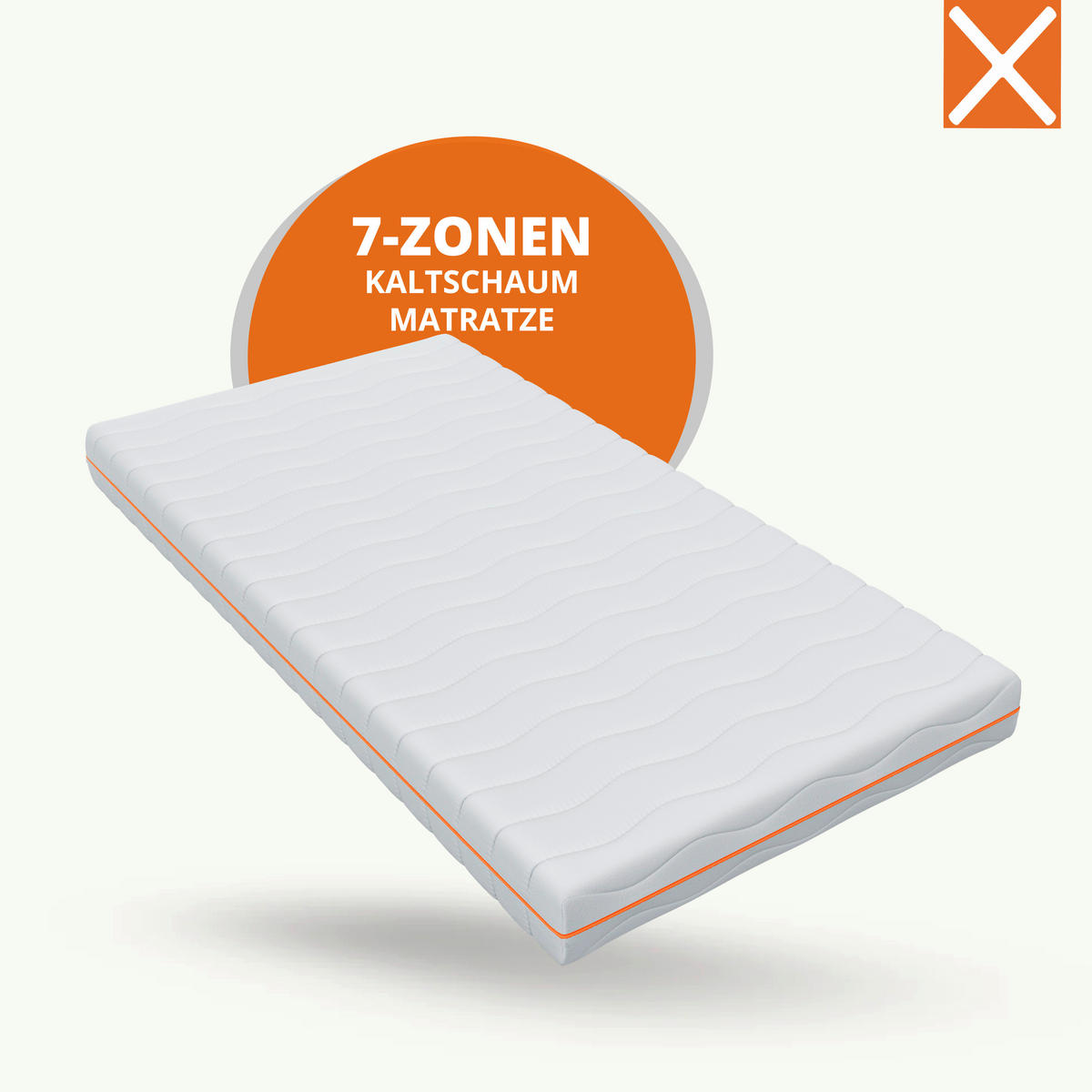 WENDEMATRATZE 180/200 cm Höhe ca. 14 cm 7 -Zonen - Weiß, Basics, Textil (180/200cm) - Xora