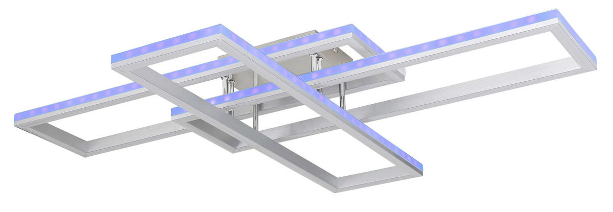 STROPNA LED-SVETILKA   //2700-6500 K/230 V/ - srebrne barve/opal, Design, kovina/umetna masa (100/69,5/13,5cm) - Globo